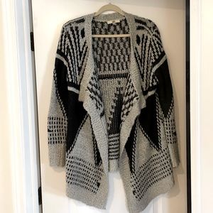 Tribal Draped Open Front Cardigan
